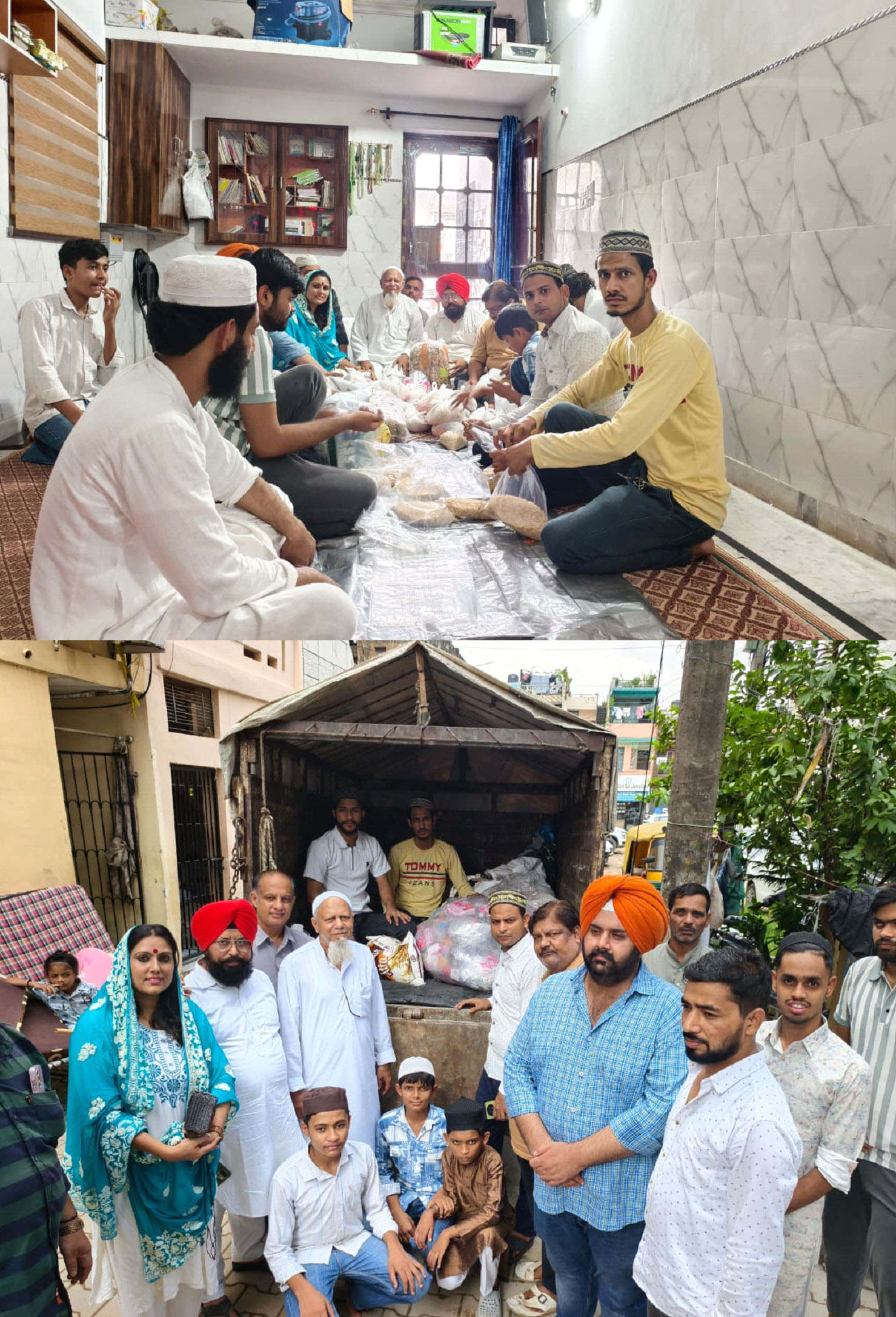 Ittehadul Muslim Welfare Committee in Dadumajra Colony sent relief material for the flood victims of Ferozepur